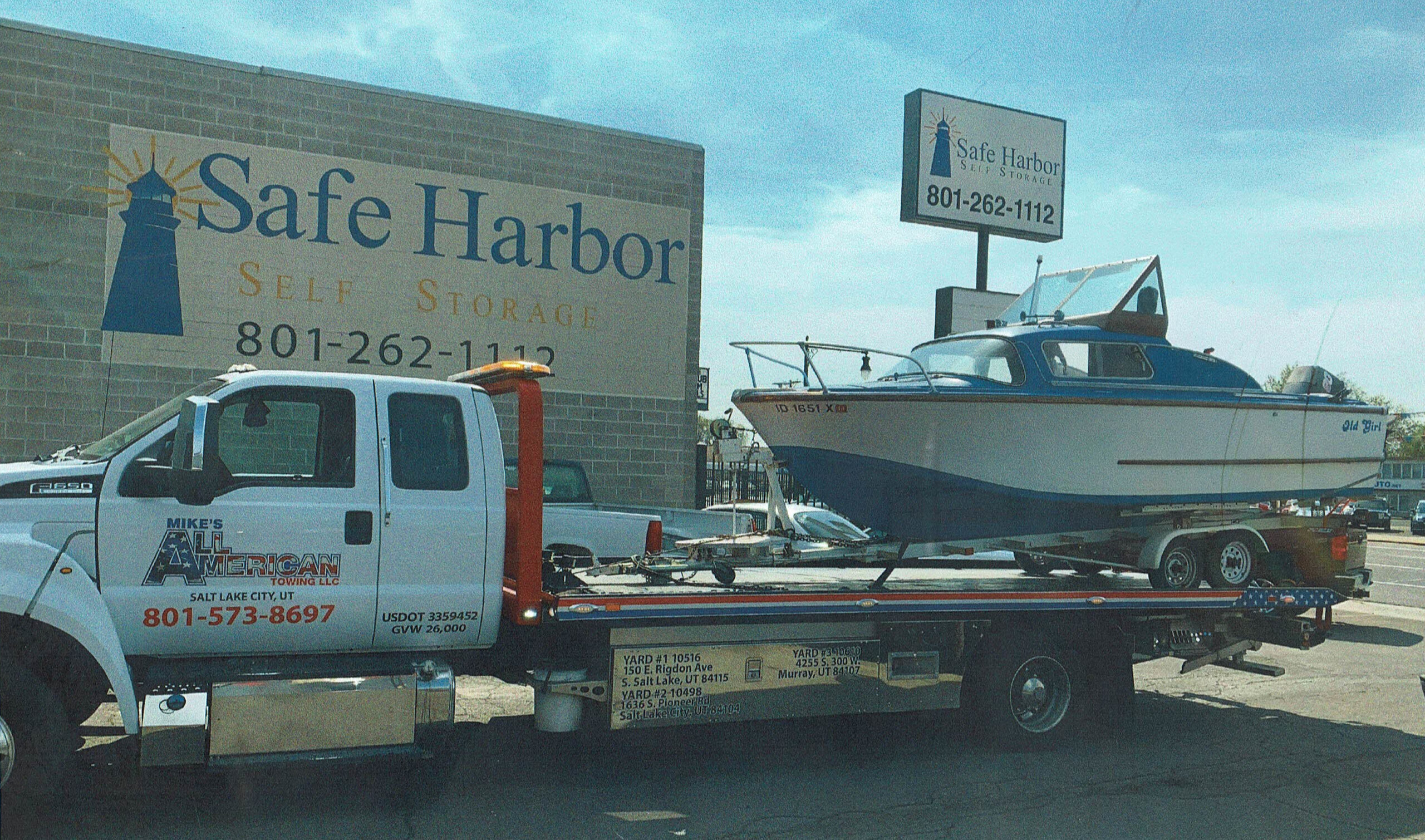 All American Towing tows boats